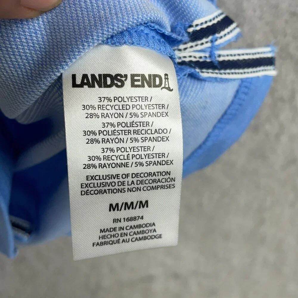 NWOT Lands' End Men's M Blue Crew Neck T-Shirt